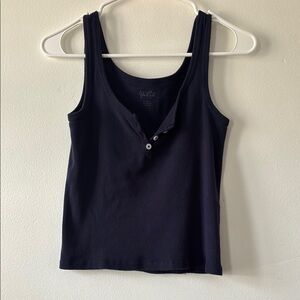 John Galt Navy Blue Cropped Tank